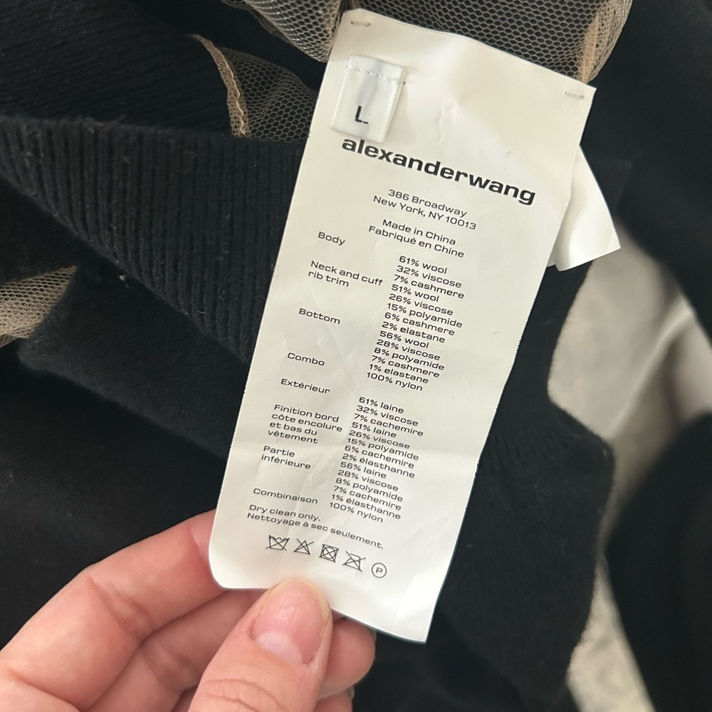 Alexander Wang wool and cashmere cardigan mesh sweater-only worn twice - Picture 4 of 5